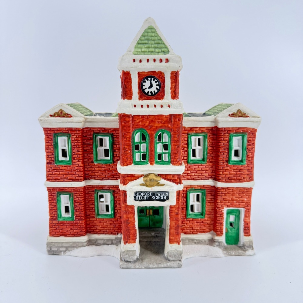 Bedford Falls High School Falls Village Christmas Its a Wonderful Life Vintage